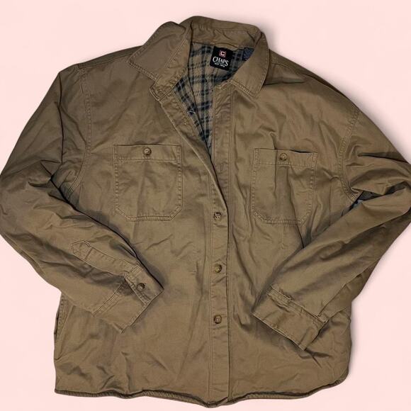 Tan chaps button up jacket size - Picture 1 of 5